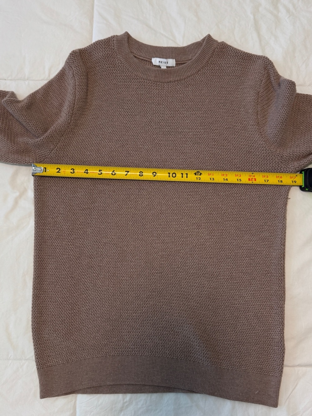 Reiss Men’s Crewneck Sweater in Taupe - Picture 3 of 6